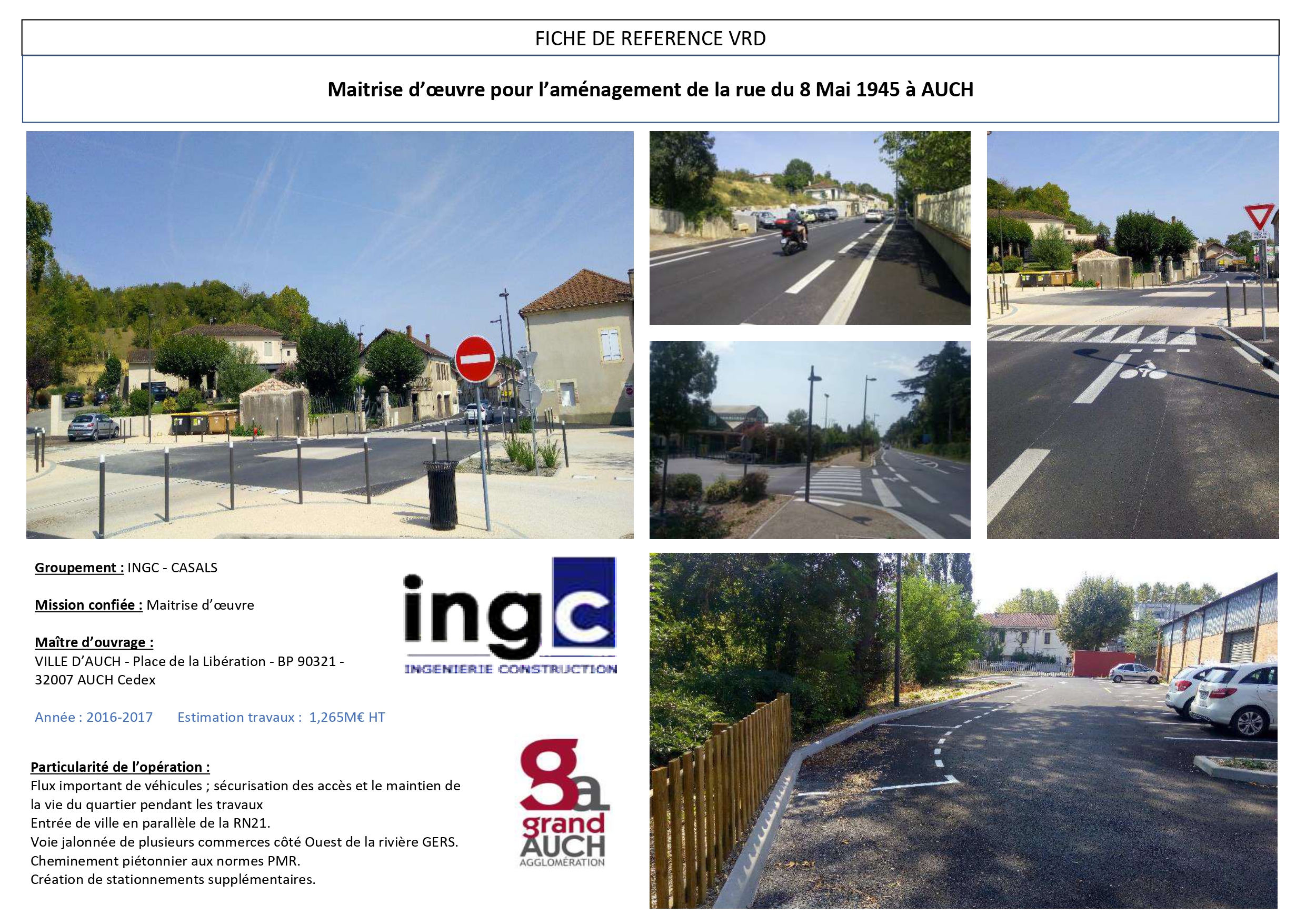 AUCH (32) – Aménagement de la rue du 8 mai 1945