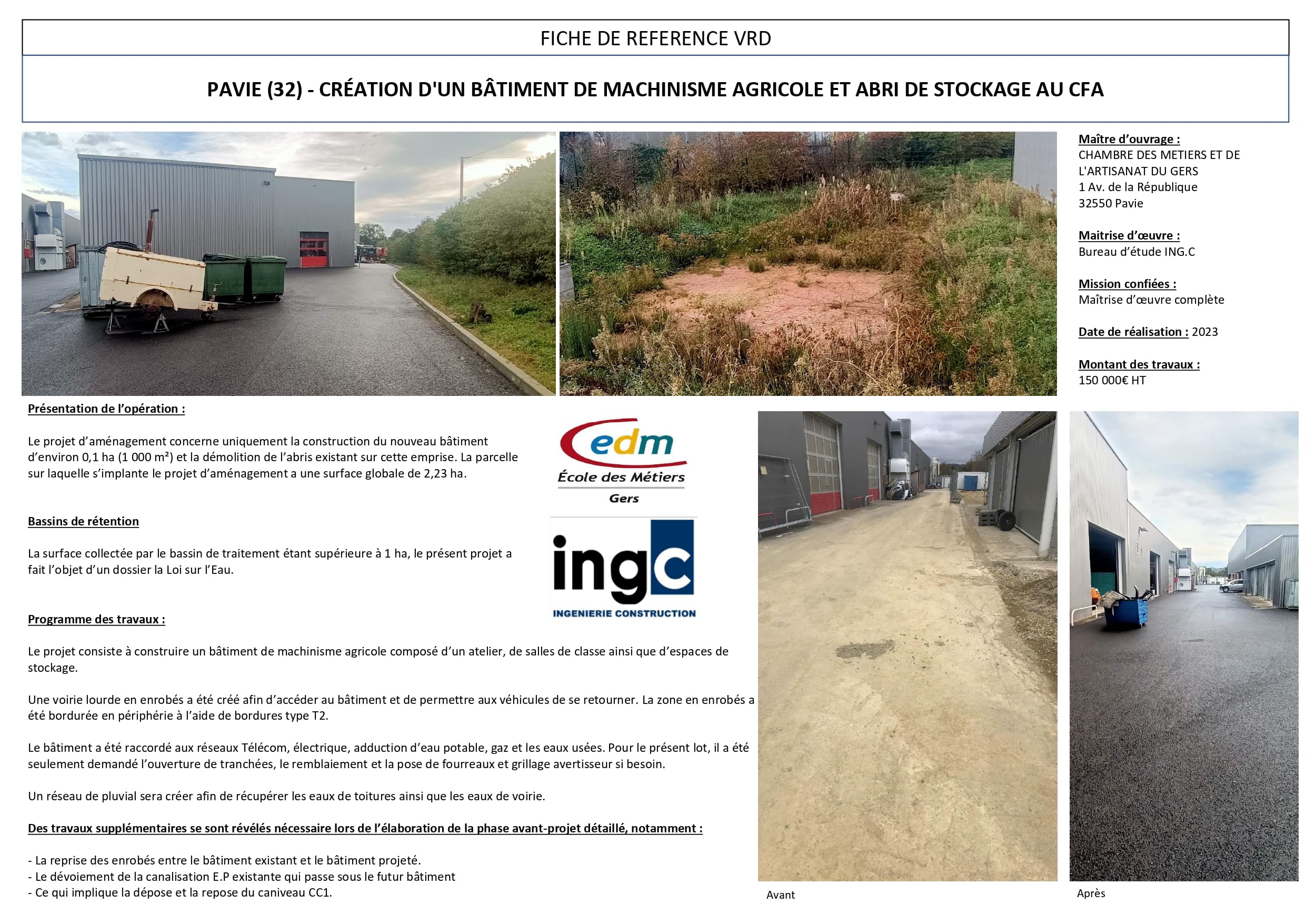 PAVIE (32) –  Ecole des métiers