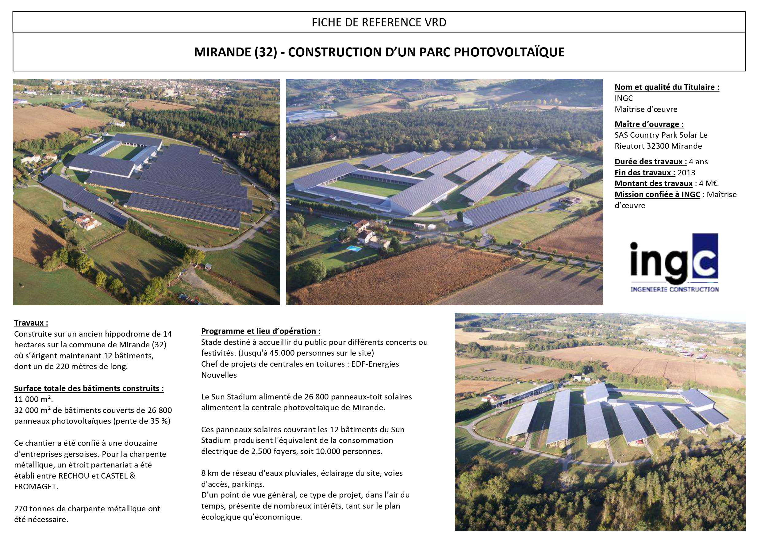 MIRANDE (32) – Parc Photovoltaique