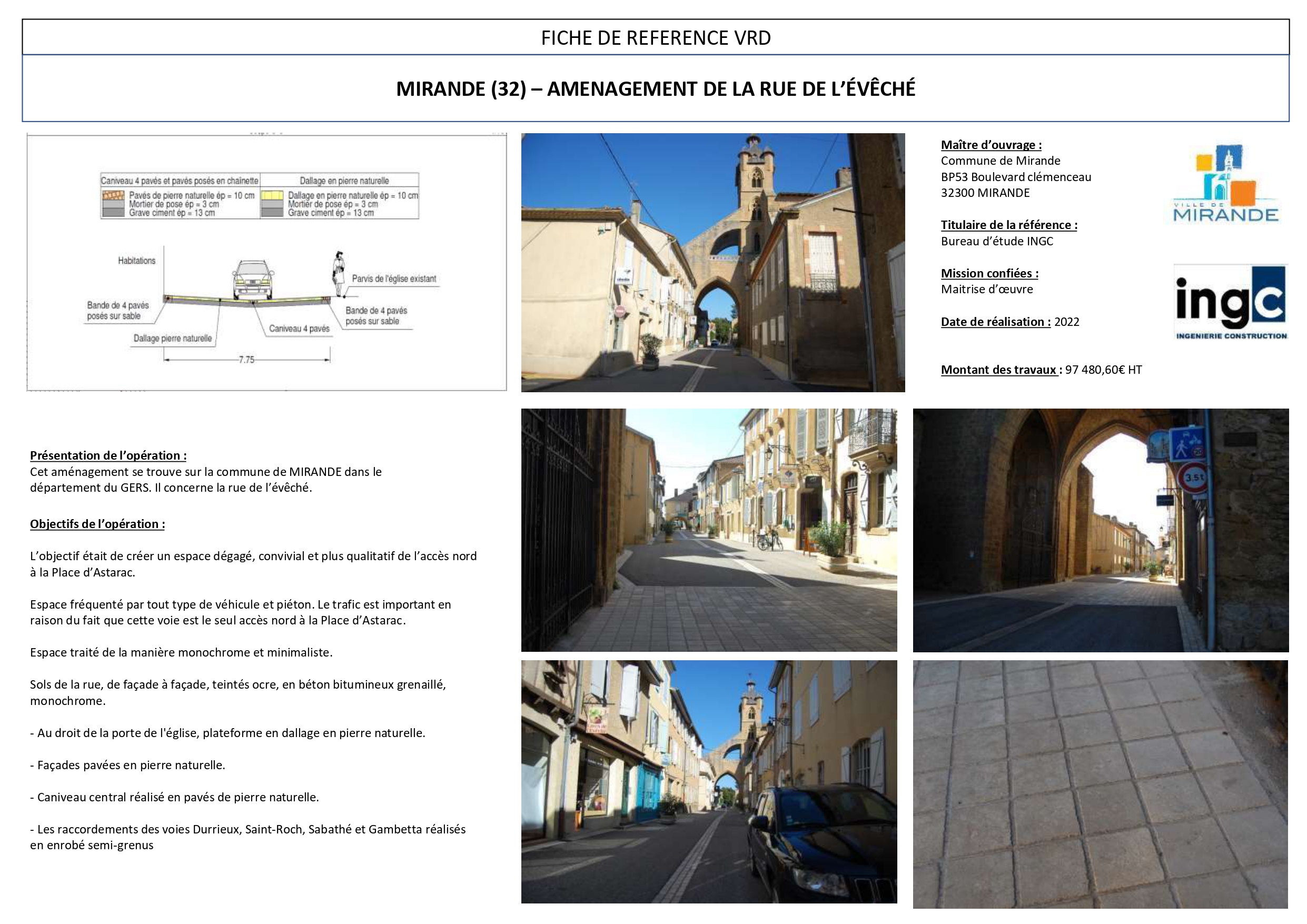MIRANDE (32) – Aménagement de la rue de l&rsquo;évéché