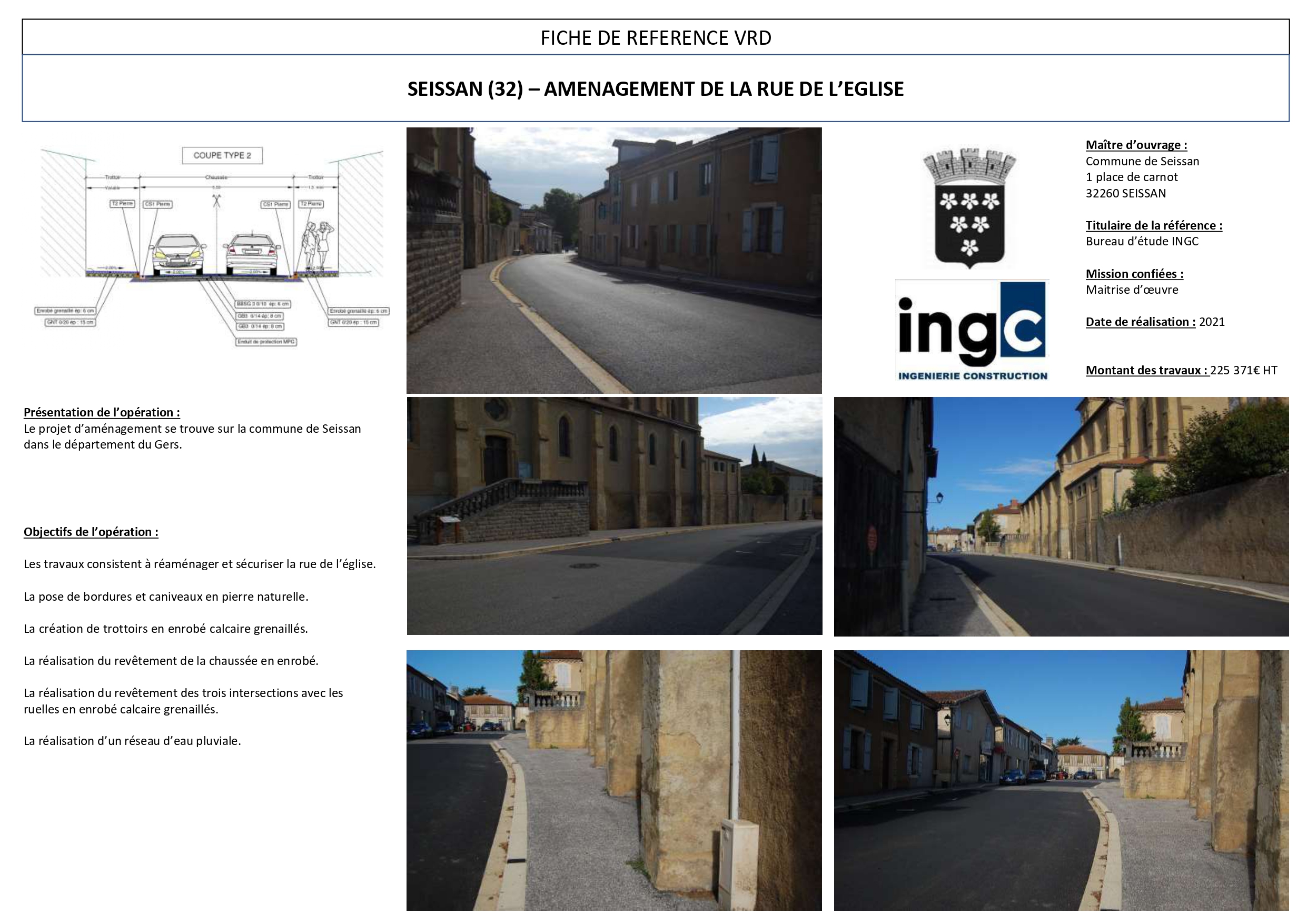 Seissan (32) – Amenagement de la rue de l&rsquo;église